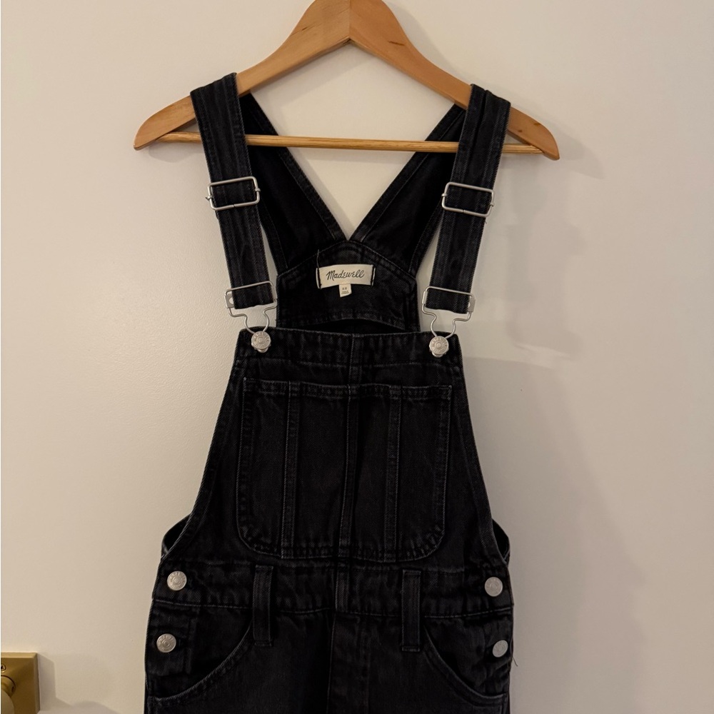 Madewell Black Denim Overalls